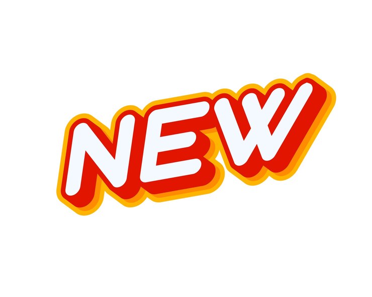 Vector nuevo texto letras aisladas en blanco vector de diseño de efecto de texto colorido texto o inscripciones en inglés el diseño moderno y creativo tiene colores rojo naranja amarillo