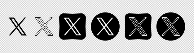 Nuevo Twitter vs xcom Novation Elon Mask icono de botón de redes sociales populares logotipo de mensajería instantánea de Twitter Vector editorial