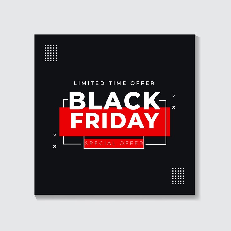 Nuevo Vector Black Friday Super Oferta de redes sociales Diseño de plantillas de pancartas