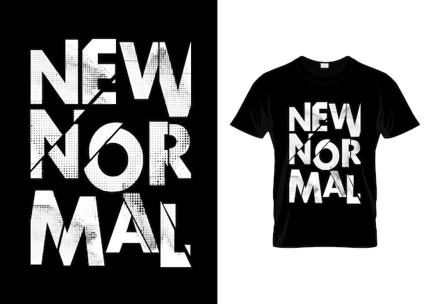 Nuevo vector de diseño de camiseta de tipografía normal