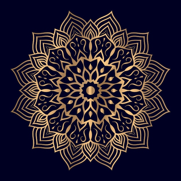 Nuevo vector de icono de ilustración de plantilla de fondo de decoración islámica de mandala