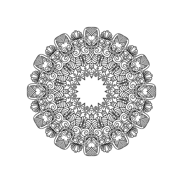 Nuevos diseños de arte de mandala ilustración vectorial