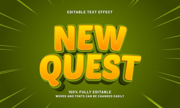 nuevos efectos de texto editables con un juego y tema para niños