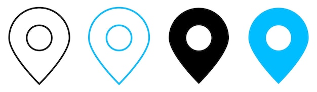Nuevos iconos de ubicación en el mapa marcador de ubicación pin de ubicación