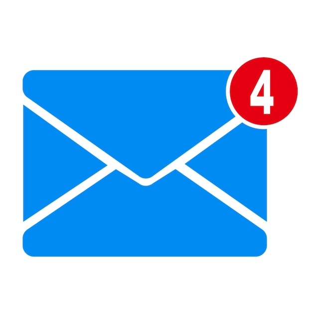 Nuevos mensajes entrantes con icono de notificación correo abierto sobre con mensaje entrante sin abrir no leído recordatorio de alerta de notificación de mensaje mensaje de correo electrónico enviado con éxito notificación de correo electrónico sin leer
