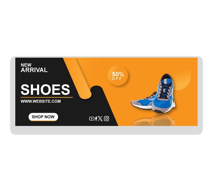 Vector nuevos zapatos de llegada 50 dólares de descuento