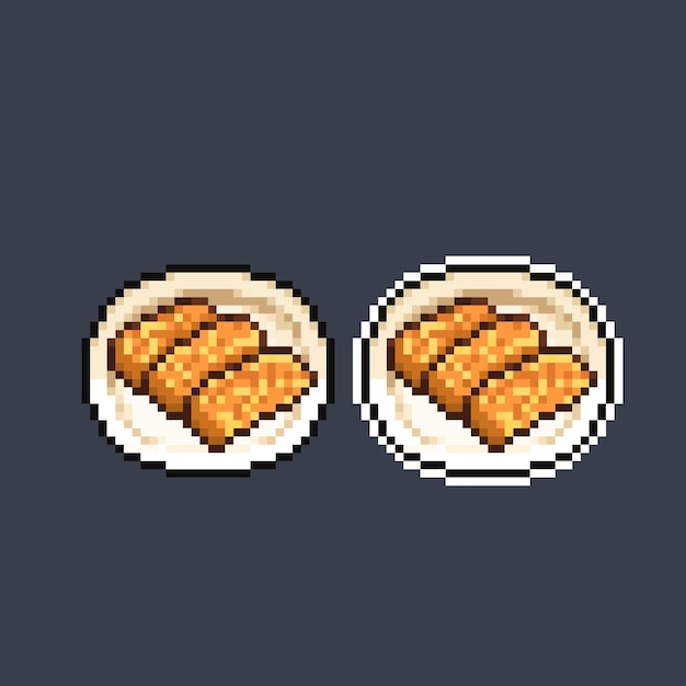 Nugget de pollo en estilo pixel art