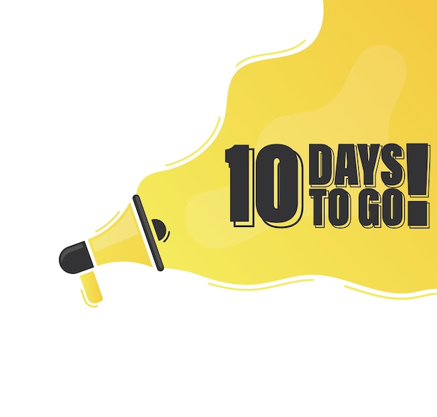 Número 10 de días restantes Insignia con banner de página de inicio de venta