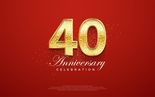 Número del 40 aniversario para una celebración de cumpleaños fondos vectoriales premium fondos vectorials premium para saludos y celebraciones