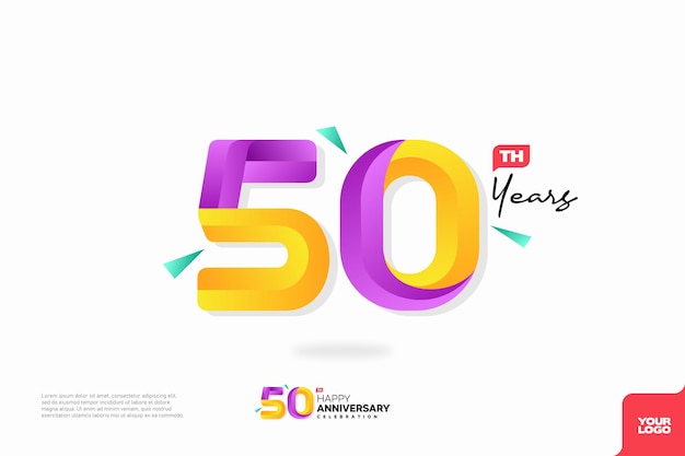 Número 50 logo icono diseño 50 cumpleaños logo número aniversario 50