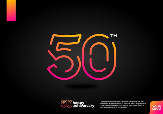 Número 50 logo icono diseño 50 cumpleaños logo número aniversario 50