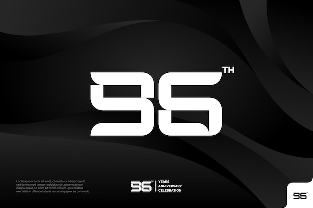 Número 96 logo icono diseño 96 cumpleaños logo número aniversario 96