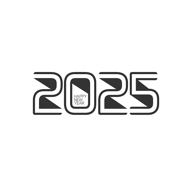 Número de calendario del año nuevo 2025 para la fecha del feriado