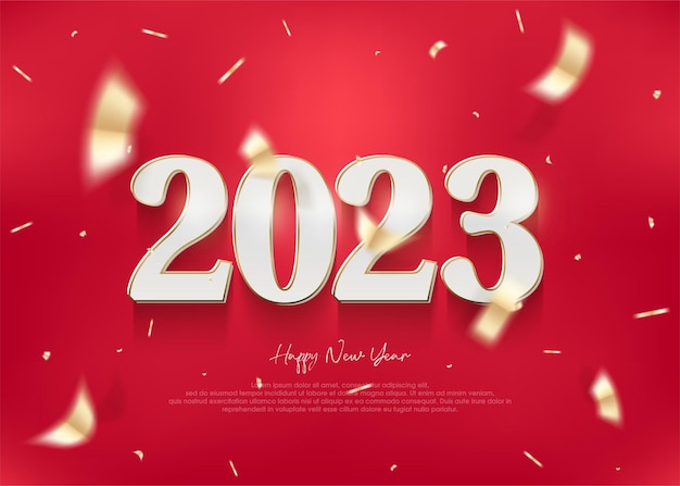 Número clásico 2023 felicitaciones por la celebración del año nuevo 2023