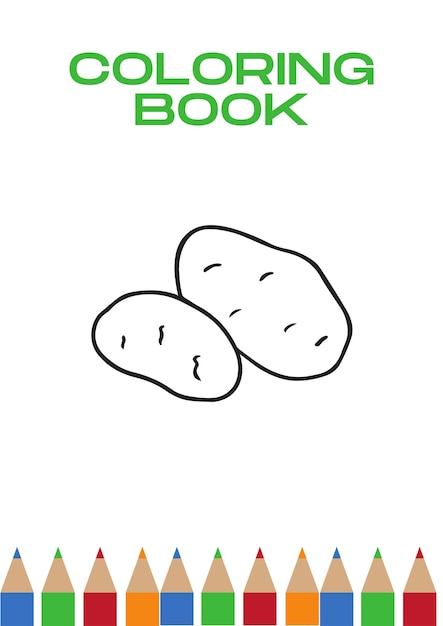 Número dibujado a mano kawaii libro para colorear ilustración Alfabeto animal y frutas con palabra para niños