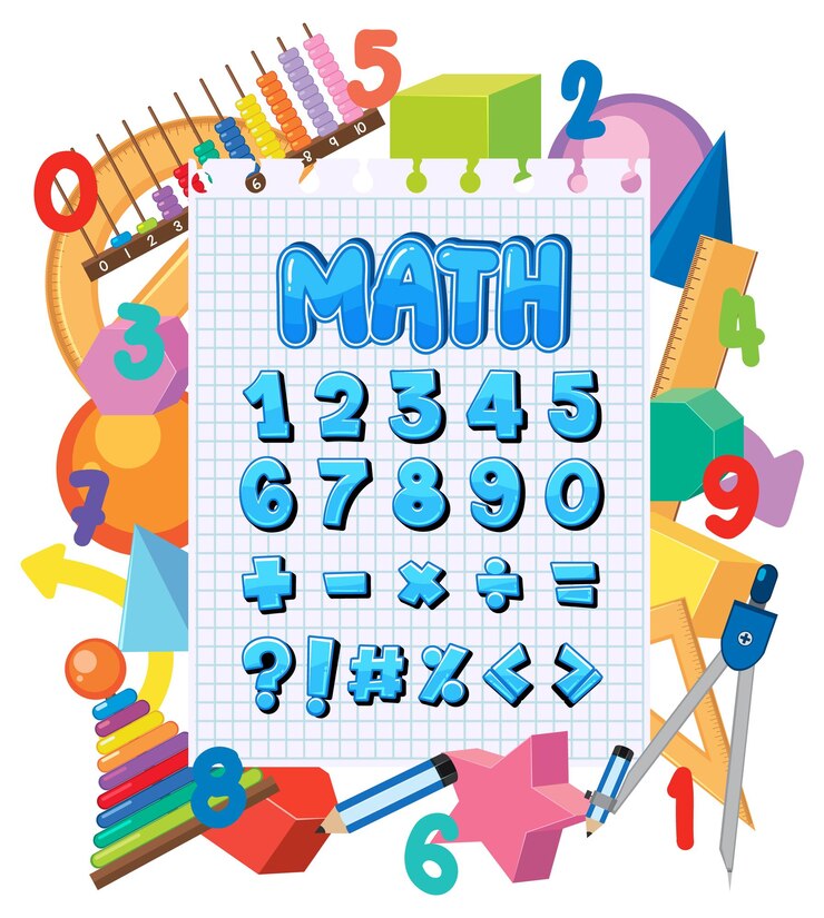 Vector número y ecuación matemática en el icono de papel de nota