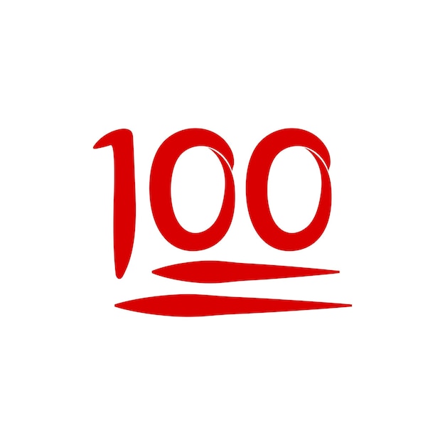 Número icono 100 vector