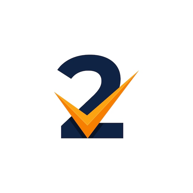 Número de logotipo aprobado 2 Plantilla de diseño de logotipo de verificación Vector Eps10