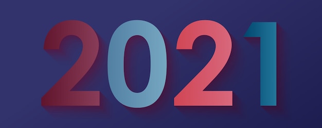 Número moderno 2021 año nuevo