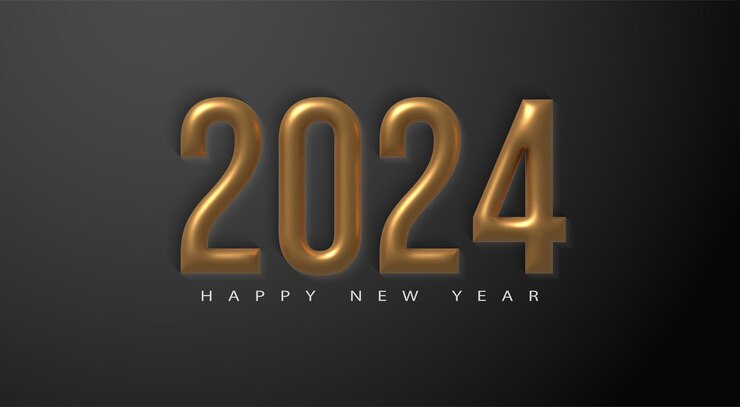 número de oro del evento de feliz año nuevo 2024