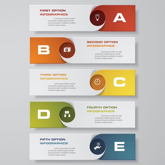 número de pancartas limpio plantilla / gráfico o diseño de página web ...