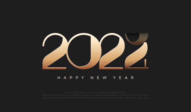 Número de vector dorado 2024 Para celebración y saludos para feliz año nuevo 2024 Ilustración vectorial premium para pancartas, carteles, calendarios y saludos para feliz año nuevo 2024