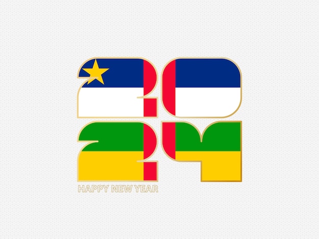 Números abstractos 2024 con la bandera de la República Centroafricana