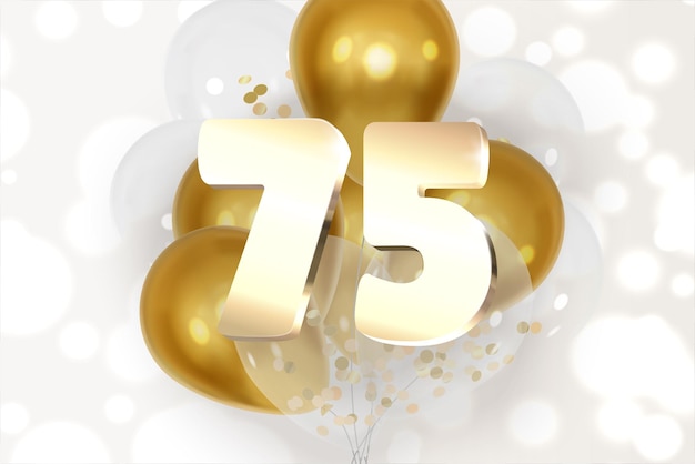 Números de aniversario fecha celebración fondo con globos