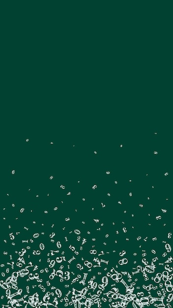 Números de caída Concepto de estudio de matemáticas con vuelo
