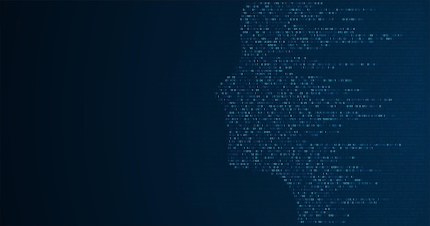 Números de código binario de la matriz informática Concepto de hacker de codificación