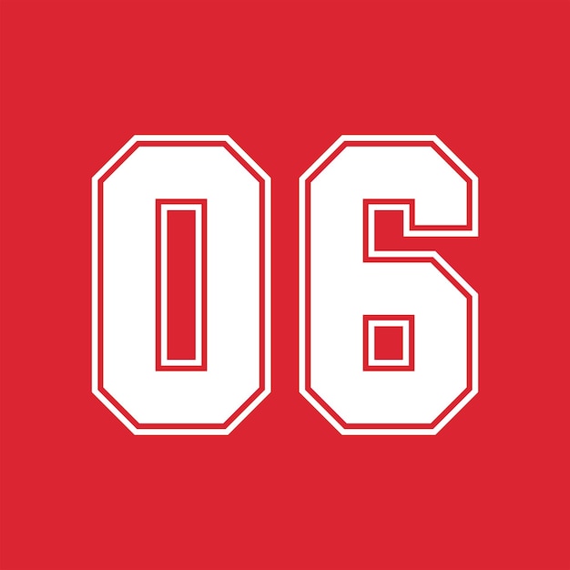 Números deportivos de baloncesto y béisbol 06