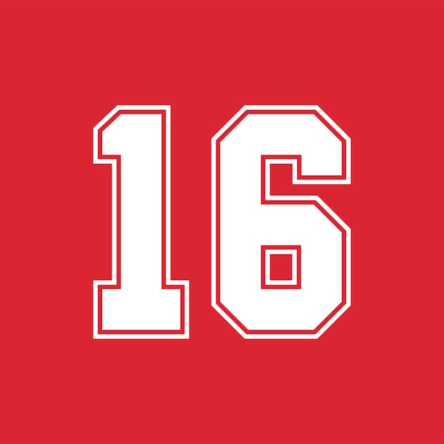 Números deportivos de baloncesto y béisbol 16