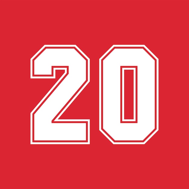 Números deportivos de baloncesto y béisbol 20