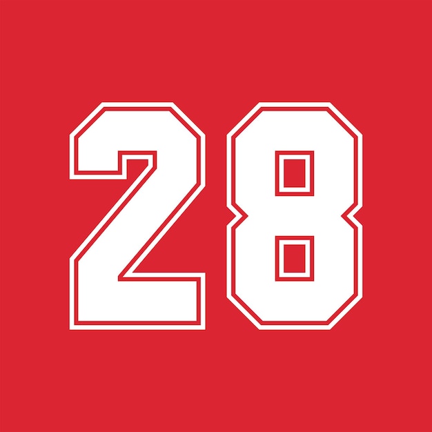Números deportivos de baloncesto y béisbol 28
