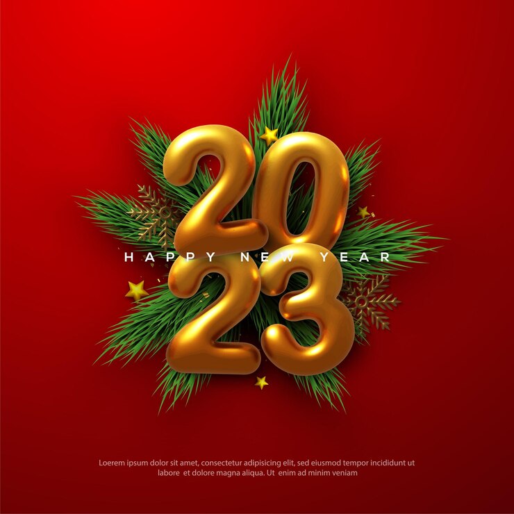 Números dorados 3d 2023