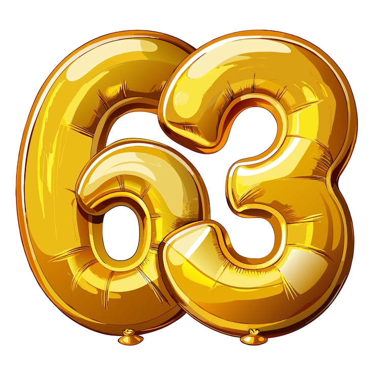 Vector números de globos de oro para celebraciones y decoración de fiestas