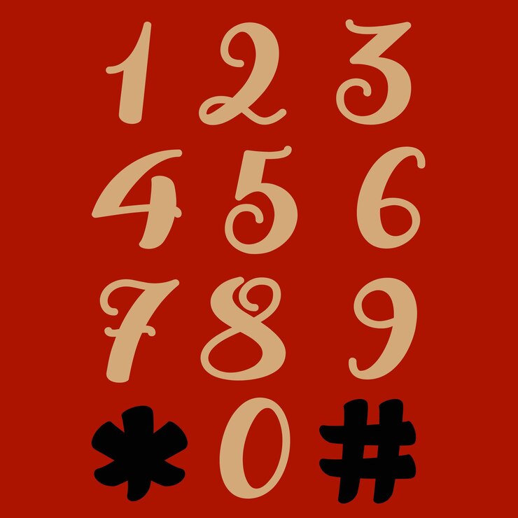 Vector números número cero uno dos tres cuatro cinco seis siete ocho nueve grunge