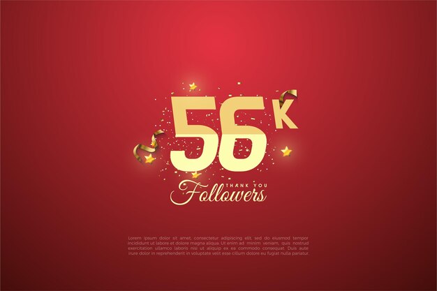 Números planos y torcidos para celebración de 56k seguidores