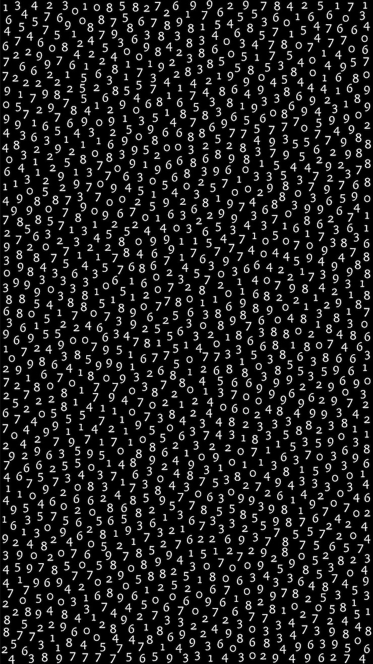 Vector números que caen, concepto de big data. dígitos voladores ordenados blancos binarios. divertido banner futurista sobre fondo negro. ilustración de vector digital con números cayendo.