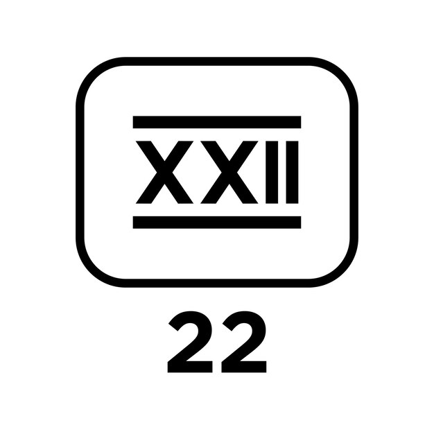 Números romanos icono vector plantilla logo diseño plano de moda