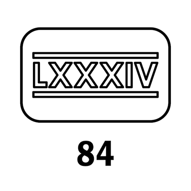 Números romanos icono vector plantilla logo diseño plano de moda