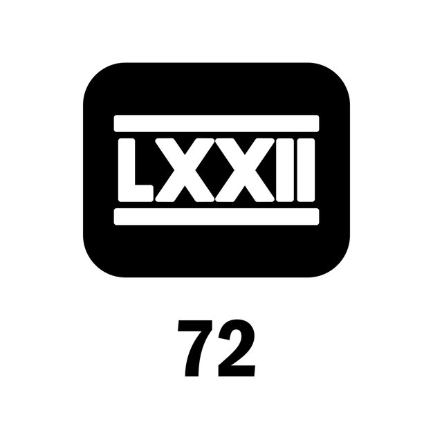 Números romanos icono vector plantilla logo diseño plano de moda