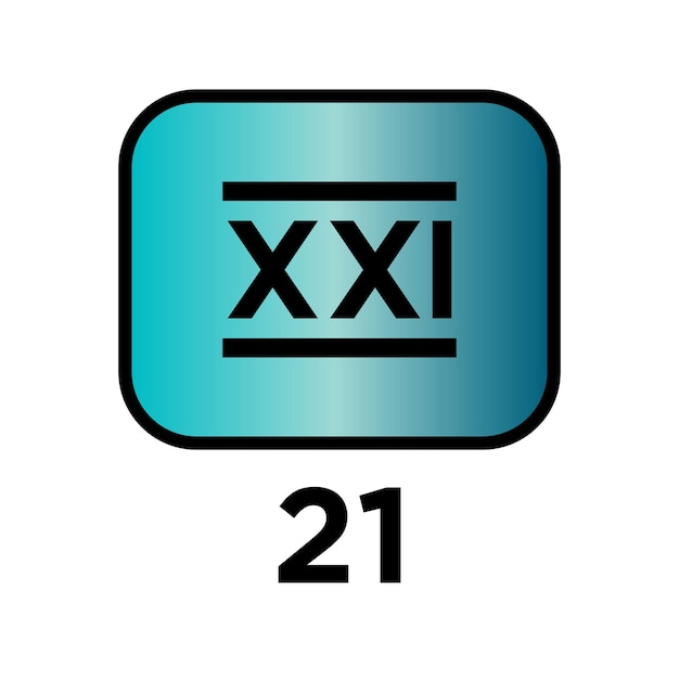 Números romanos icono vector plantilla logo diseño plano de moda