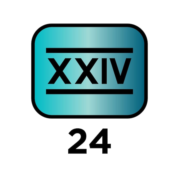 Números romanos icono vector plantilla logo diseño plano de moda