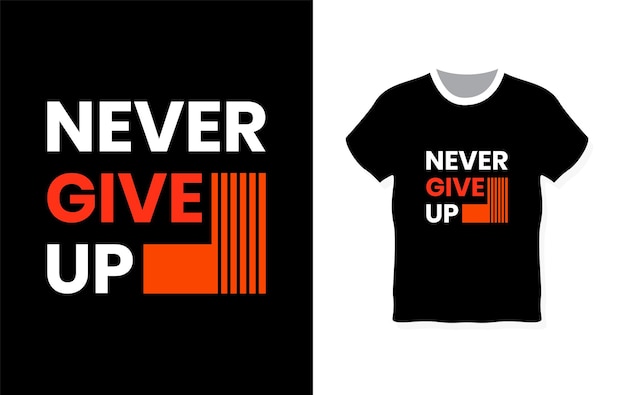 Nunca dejes la tipografía el diseño de camisetas