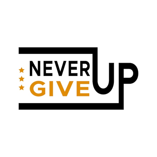 Nunca te rindas las citas de motivación el texto la tipografía el vector la motivación el diseño de citas inspiradoras