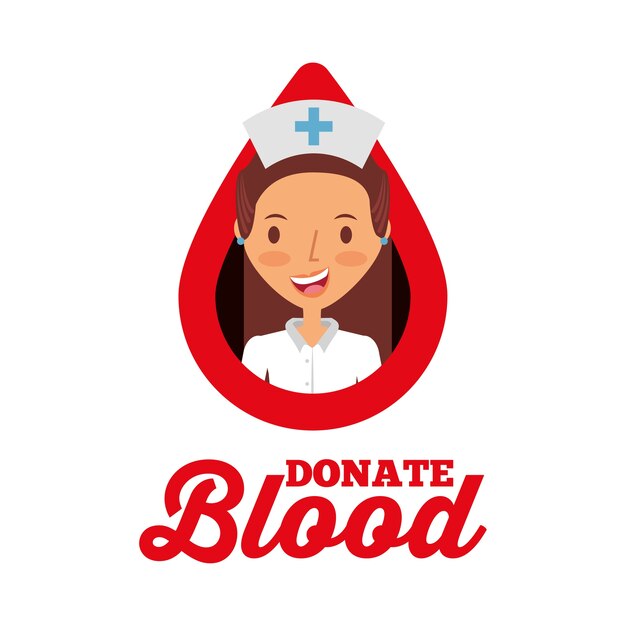 Nurse medical drop dona sangre