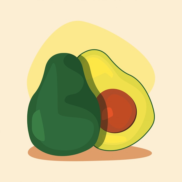 Nutrición de aguacate ilustración de fruta fresca