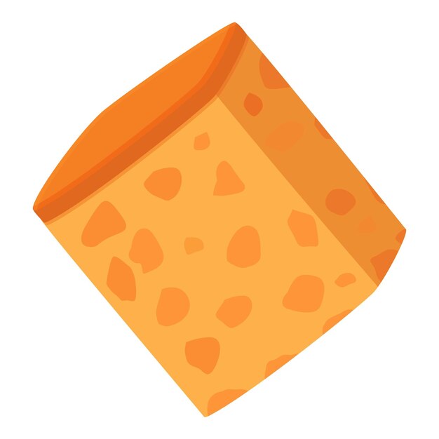 Nutrición croutones de pan icono vector de dibujos animados cubos de sal