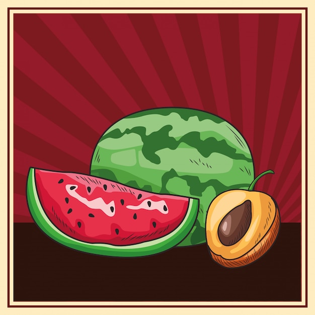 Nutrición de fruta fresca saludable